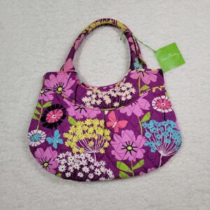 Vera Bradley Flutterby Girls Mini Tote Purple Double Handle Floral Bag